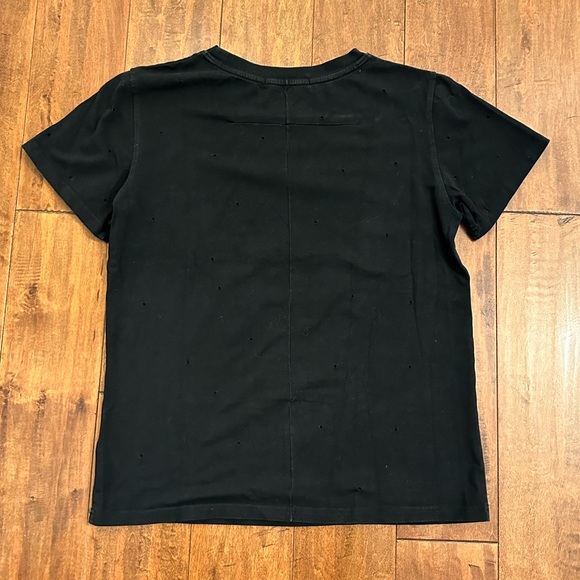 Givenchy Black Distressed Logo Short Sleeve Tee T-Shirt Sz Large - Picture 4 of 9